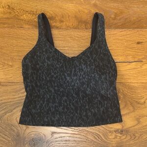 Black Patterned Luluemon Align Tank